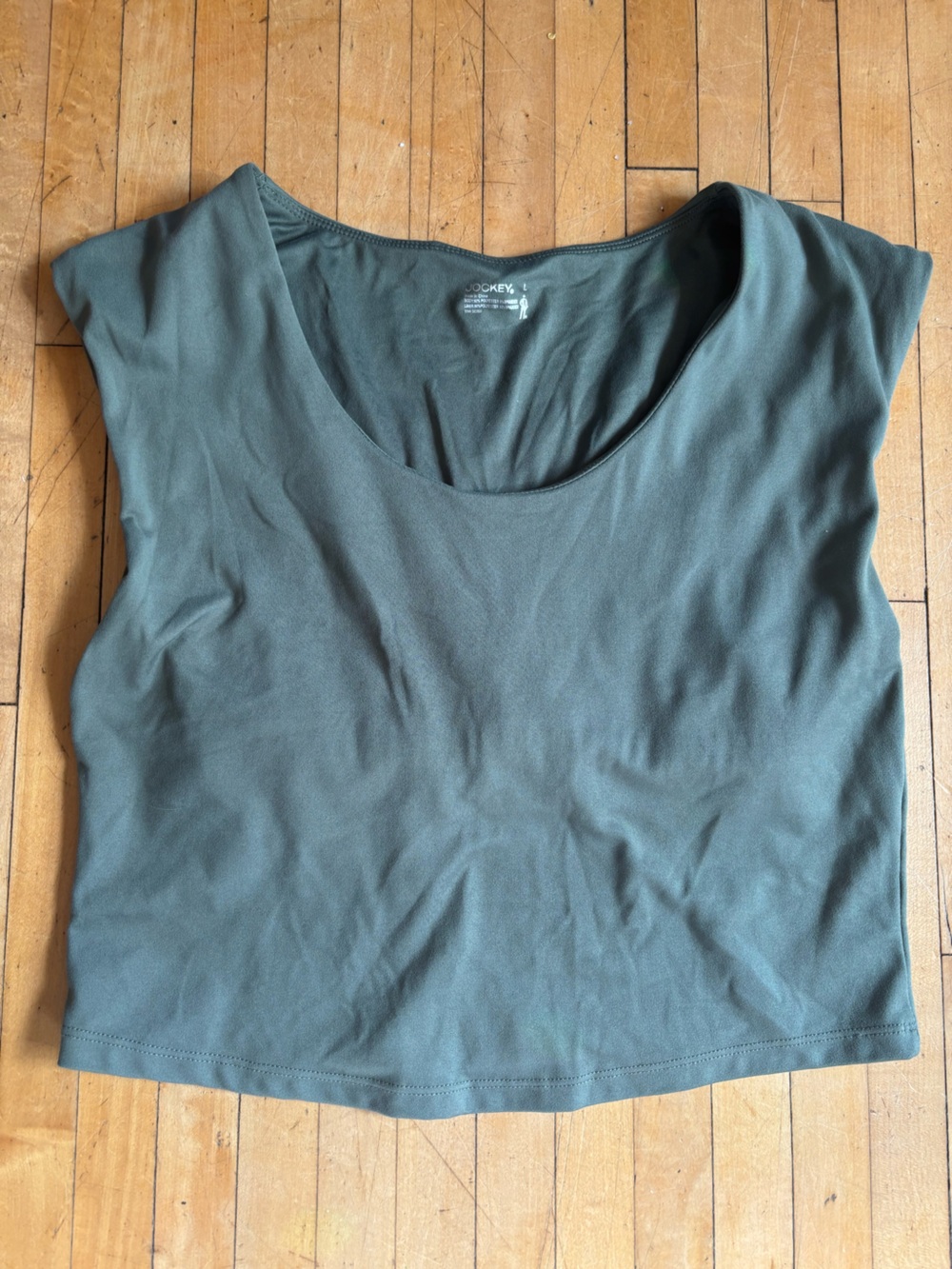 Jockey Dark Olive Scoop Neck Tank Top